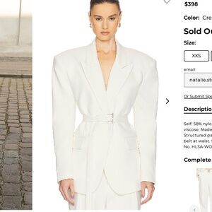 Sold Out Heels The Belted Blazer XXS